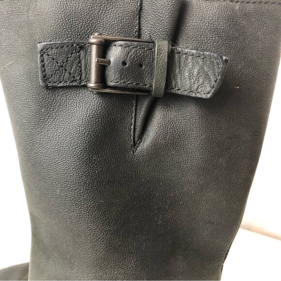 Cole Haan Nike Air Leora black leather moto boot size 6.5 - Picture 3 of 12